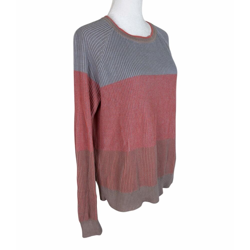 Prana Branagan Color Block Relaxed Sweater Organic Cotton Gorpcore Size Small - Picture 2 of 6